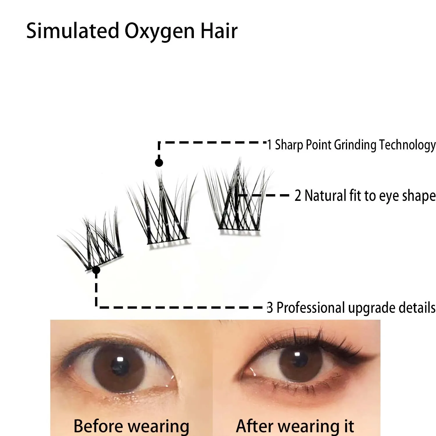 3 rijen valse wimpers lash clusters cosmetica make-up tools veer wimpers groothandel wimpers echte tas Wimper extensions