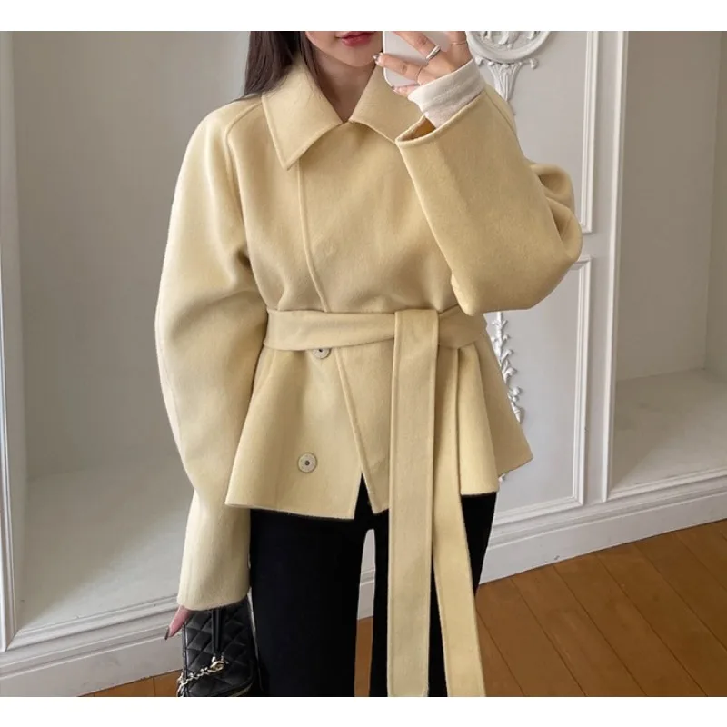 

Зимнее кожаное пальто с ремешком для похудения на талии 2025 года для женщин — идеально подходит для любого случая