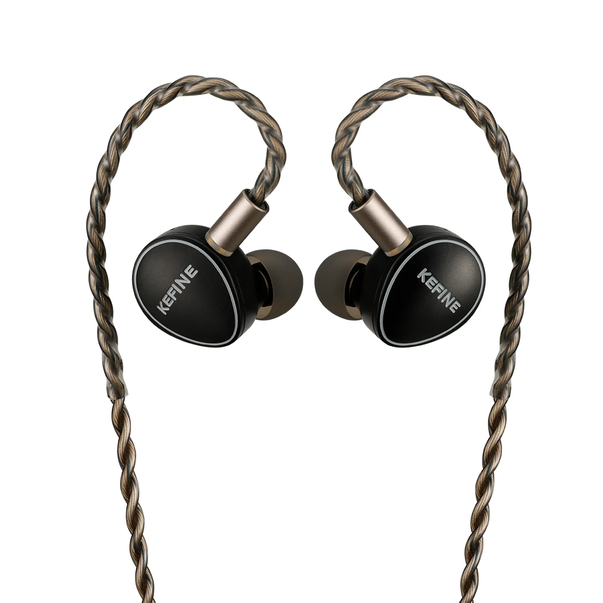 KEFINE Quatio 2DD + 2BA Hybrid Hifi IEM Earphone Silver-Plated Braided Cable with Detachable 0.78 mm 2-Pin Interface