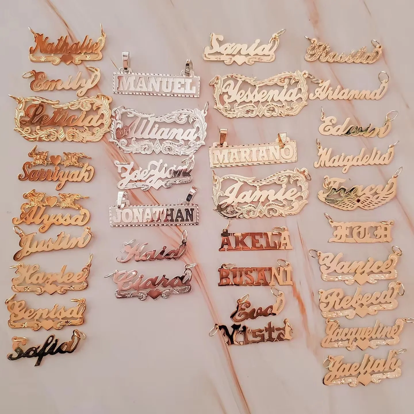 

Personalized Custom Name Necklace For Women Customized 18k Gold Plated Nameplate Pendant Stainless Steel Jewelry Gift For Girls