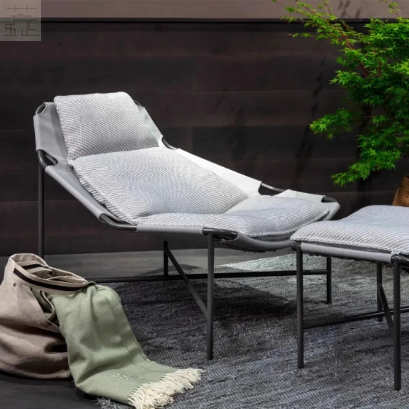 

German designer creative simple recliner home outdoor balcony leisure back chair