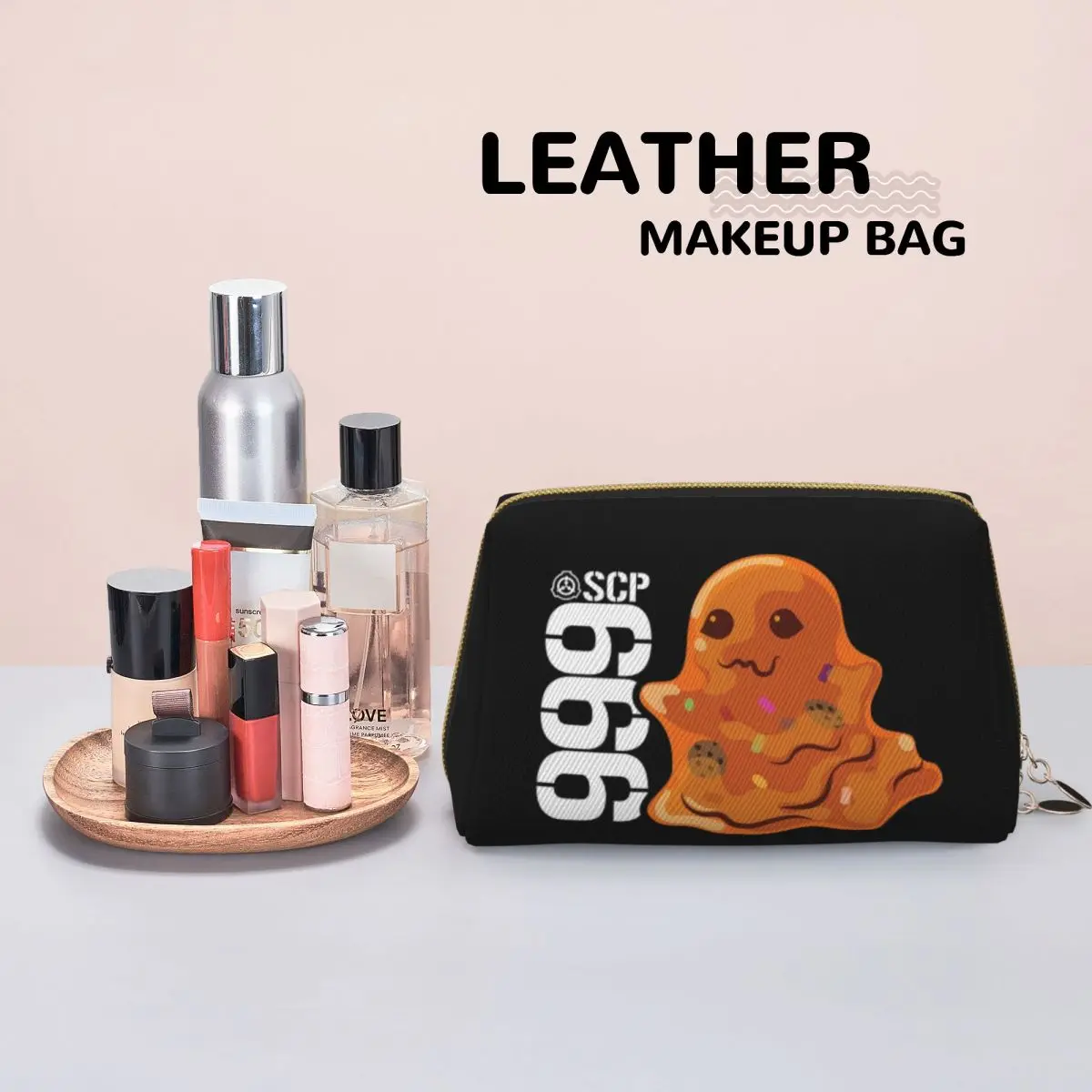 SCP 999 Tickle Monster SCP Foundation Women Cosmetic Bags Travel Makeup Organizer Pouch Toiletry Storage Dopp Kit Case
