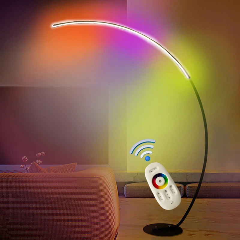 Remote Dimable Rgb Led Floor Lamp Mordern Home Decor Big C Shadenight Lights For Living Room Child Bedroom Decoration