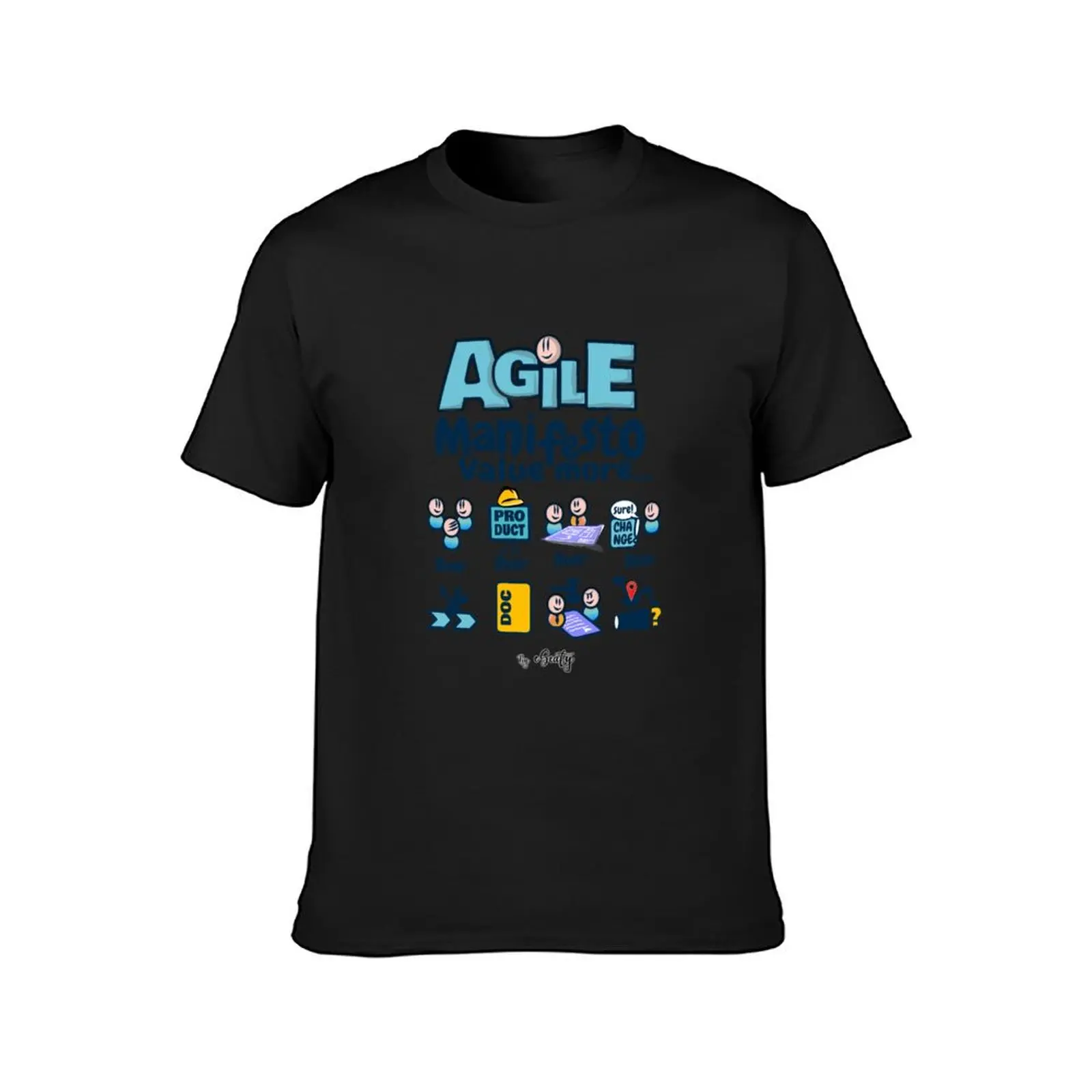 Agile Manifesto, Value More ... T-Shirt plus sizes customs t shirts for men graphic