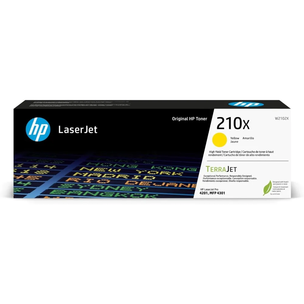 Cartucho de toner amarelo de alto rendimento, cores Laserjet Pro 4201, cores Laserjet Pro MFP série 4301, W2102X, 210X