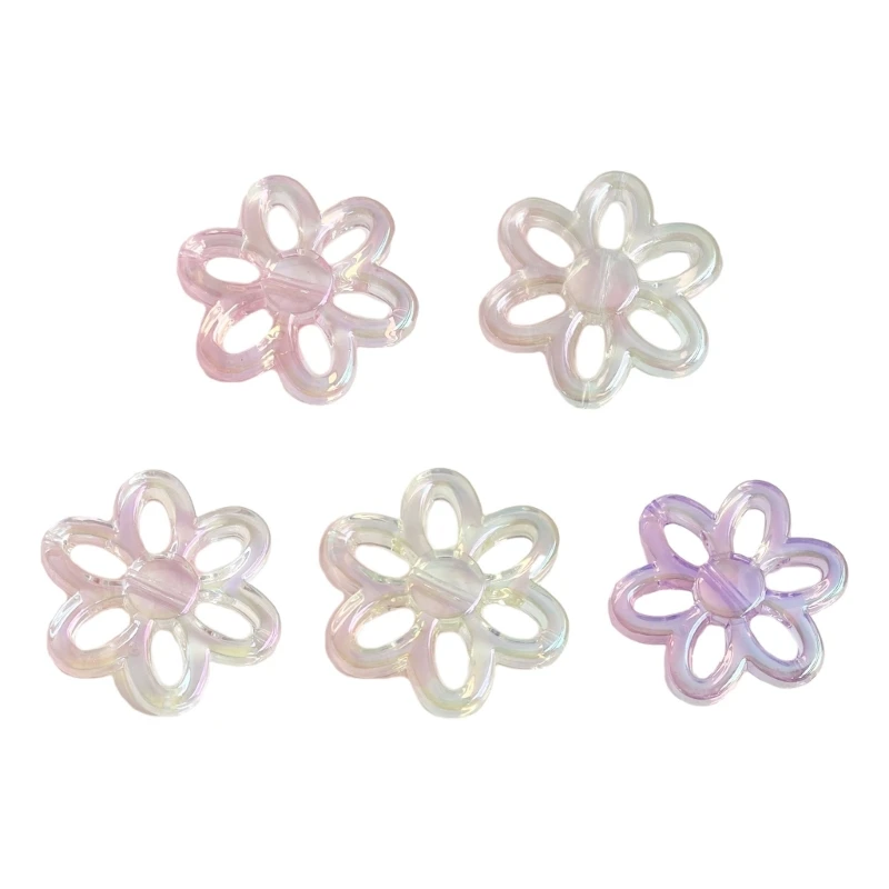 Handmade Acrylic Flower Ornament Hollow Flower Pendant Jewelry DIY Accessories