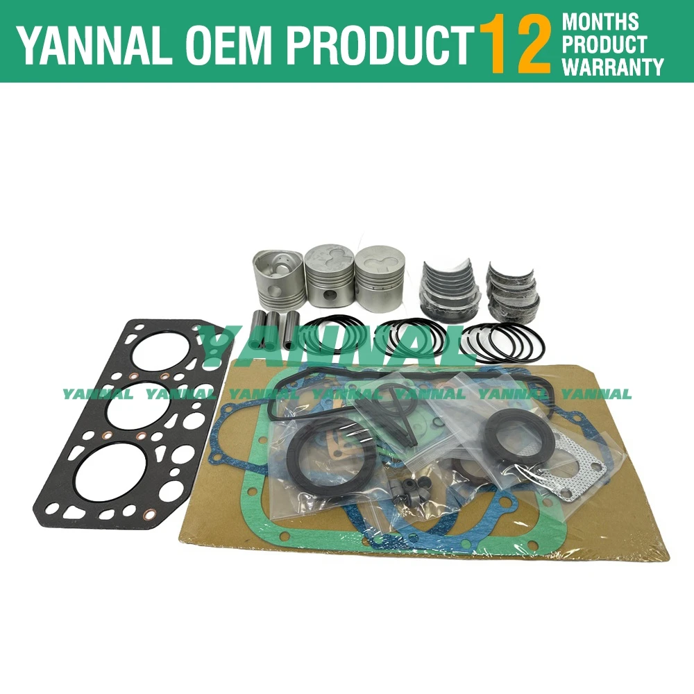 K3F Overhaul Rebuild Kit with Full Gasket Liner Piston For Mitsubishi MTE2000 MT20 Engine Spare Parts