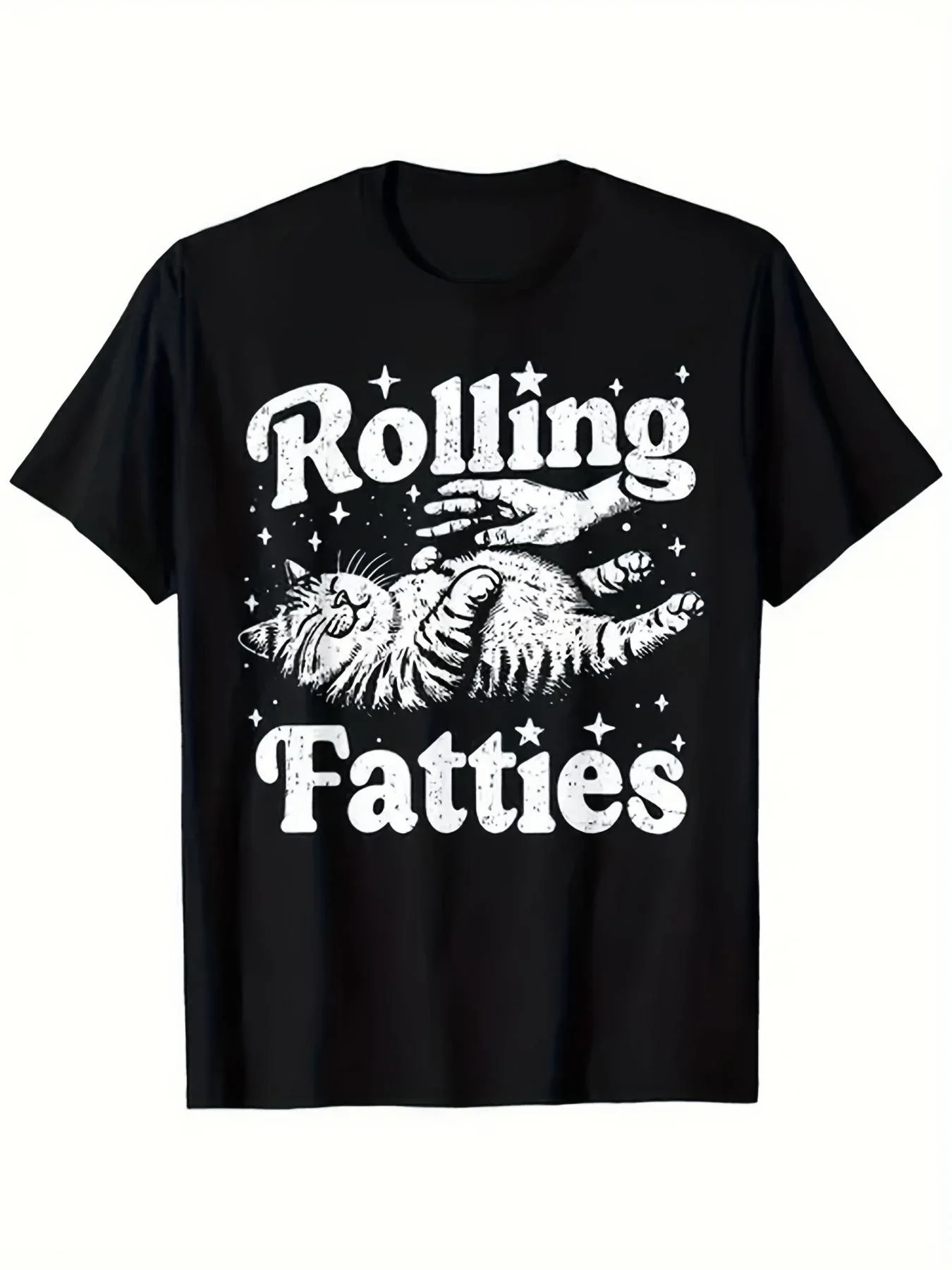 Men's T-shirt, Fun Couple's T-shirt, Featuring a Rolling Design, Made of Soft and Breathable SM Fabric. This Loose-fitting Short-sleeve T-shirt Is Suitable Both Men and Women and Makes an Excellent Father's Day and Mother's Day, PLUS SIZE