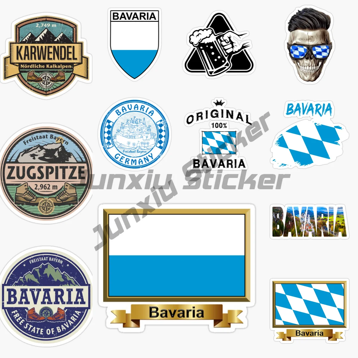 

GERMANY BAVARIA MUNICH KARWENDEL NEBELHORN ZUGSPITZE Travel Scenery Car Sticker Vinyl Self-adhesive Decal Decorative Decal