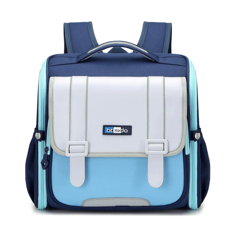 Elementary School Schoolbag Fashion Horizontal Lightweight Strips Spine Protection Reduced Children Students Backpack Book Bag