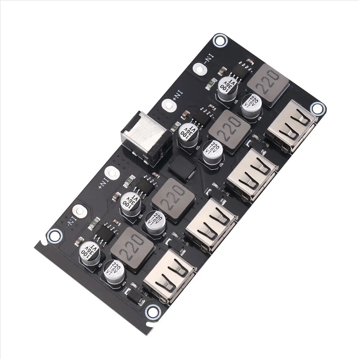 A003 4-Way Fast Charging Module Single USB Mobile Phone Charging Board 12V24V To QC3.0 Fast Charging Support Mobile Phone