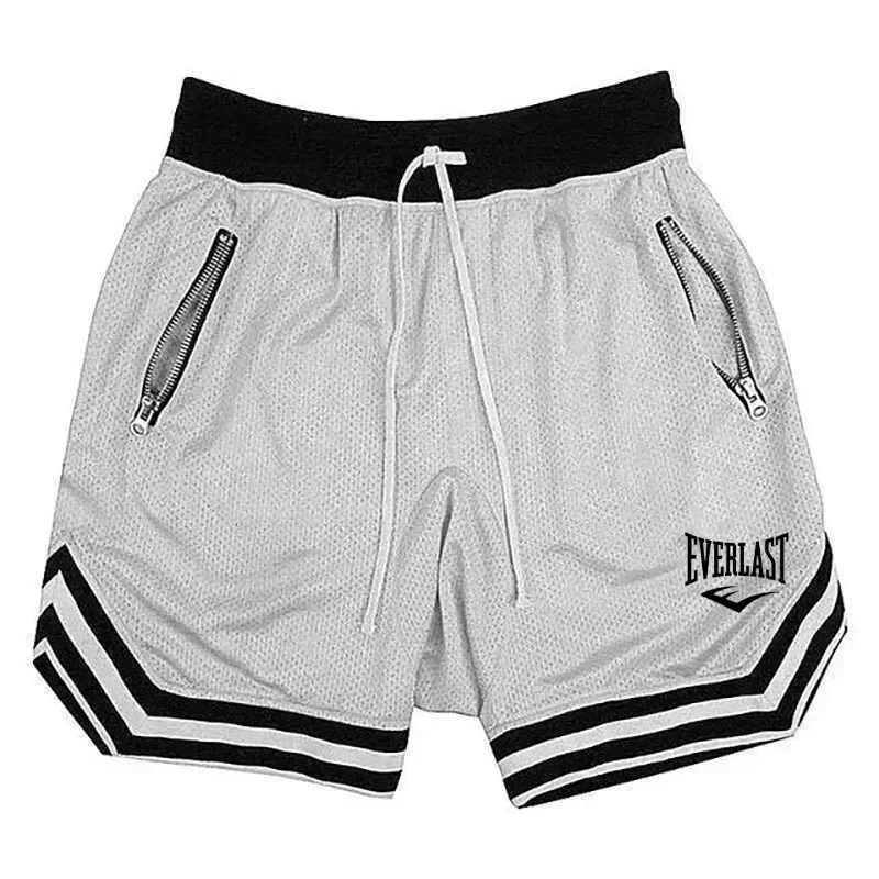 

2025 Summer New Zipper Pocket Beach Shorts Men's Fashion Sports Outdoor Gym Fitness Training Basketball Running Shorts