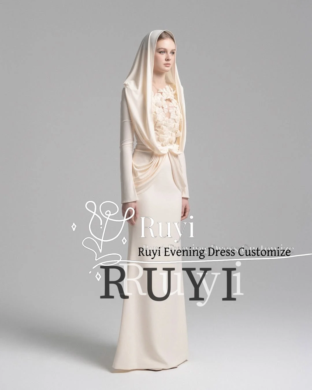 Personalizado mangas compridas lantejoulas flores vestidos de noite 2025 feminino plissados sereia elegante vestido de festa de casamento vestido de baile