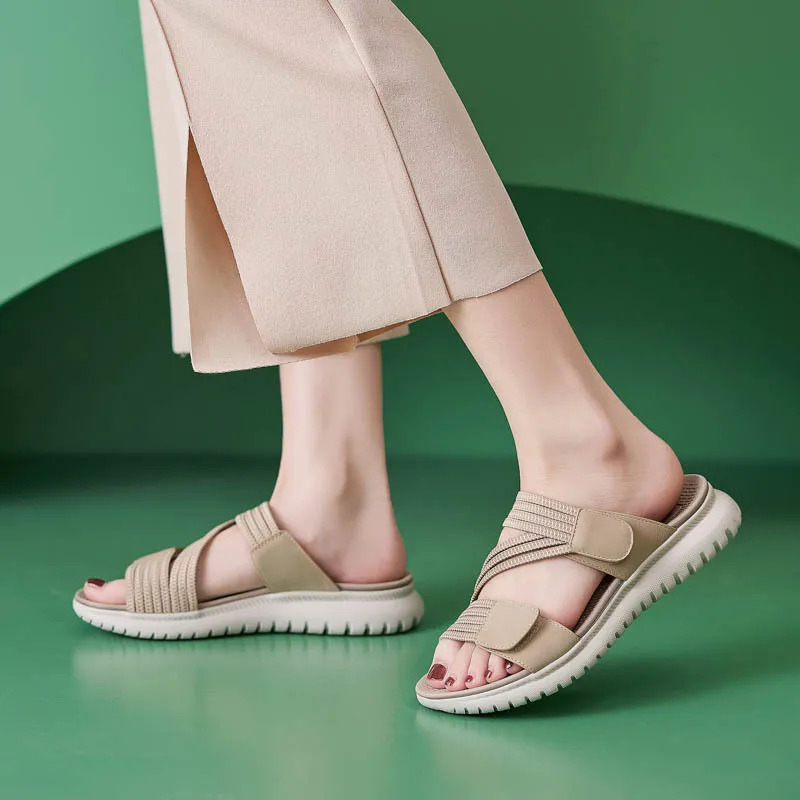 

GKTINOO 2025 модные легкие удобные тапочки женские летние туфли на толстой подошве повседневные женские шлепанцы мягкие сандалии для женщин