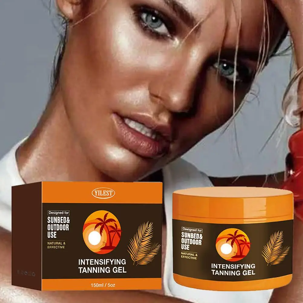 150ml Darkening Repair Gel Tanning Cream Sun Tanner Cream Bronzer Face Tanner Lotion Self Body Self Cream Oil Solarium E0G0