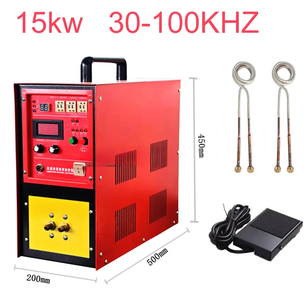 For 15KW Induction Heater Induction Heating Machine Metal Smelting Furnace High Frequency Welding Quenching Equipment 30-100kh