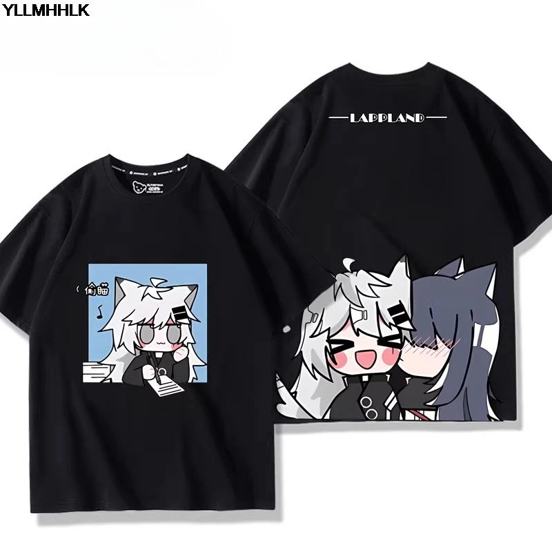 Anime Arknights Lappland Texas Cosplay Short Sleeve T Shirt Women Men Harajuku Aesthetic Graphics Tshirt Tees Streetwear