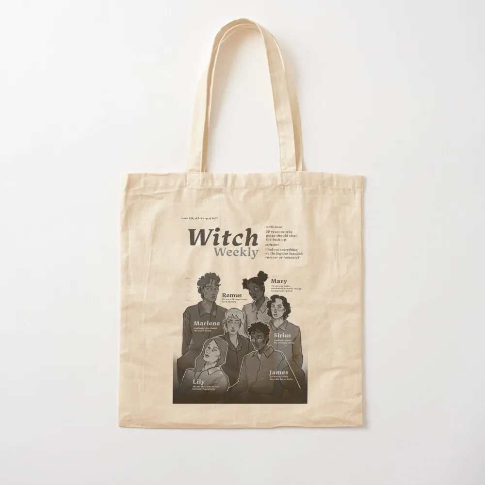 

Witch weekly Tote Bag great bag ecological bags cute pouch bag Portable shopping Canvas Tote