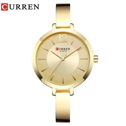CURREN Fashion Gold Women Watches Stainless Steel Ultra Thin Quartz Watch Woman Romantic Clock Women's Watches with box