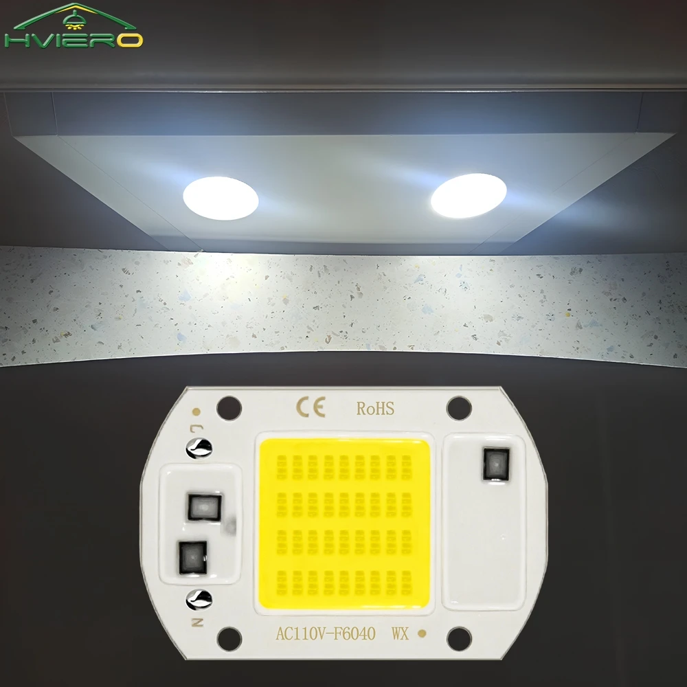 

1PCS 110V 220V Led COB Chip Bulb High Power 10W 20W 30W 50W Light Bulbs Lamp LED Matrix for Outdoor Indoor FloodLight Warm White