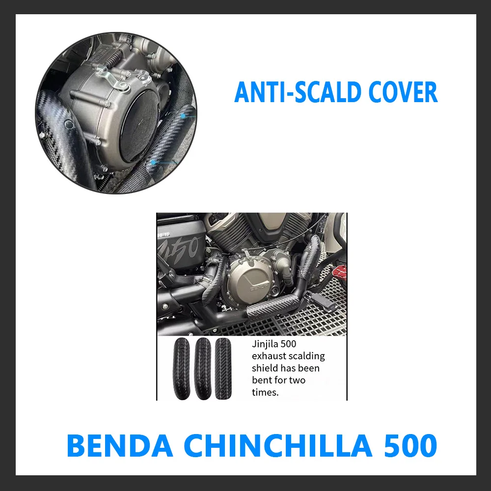 couvercle-anti-brulure-pour-echappement-benda-chinchilla-500-modification-du-tissu-d'isolation-du-tuyau-d'echappement-couvercle-anti-brulure