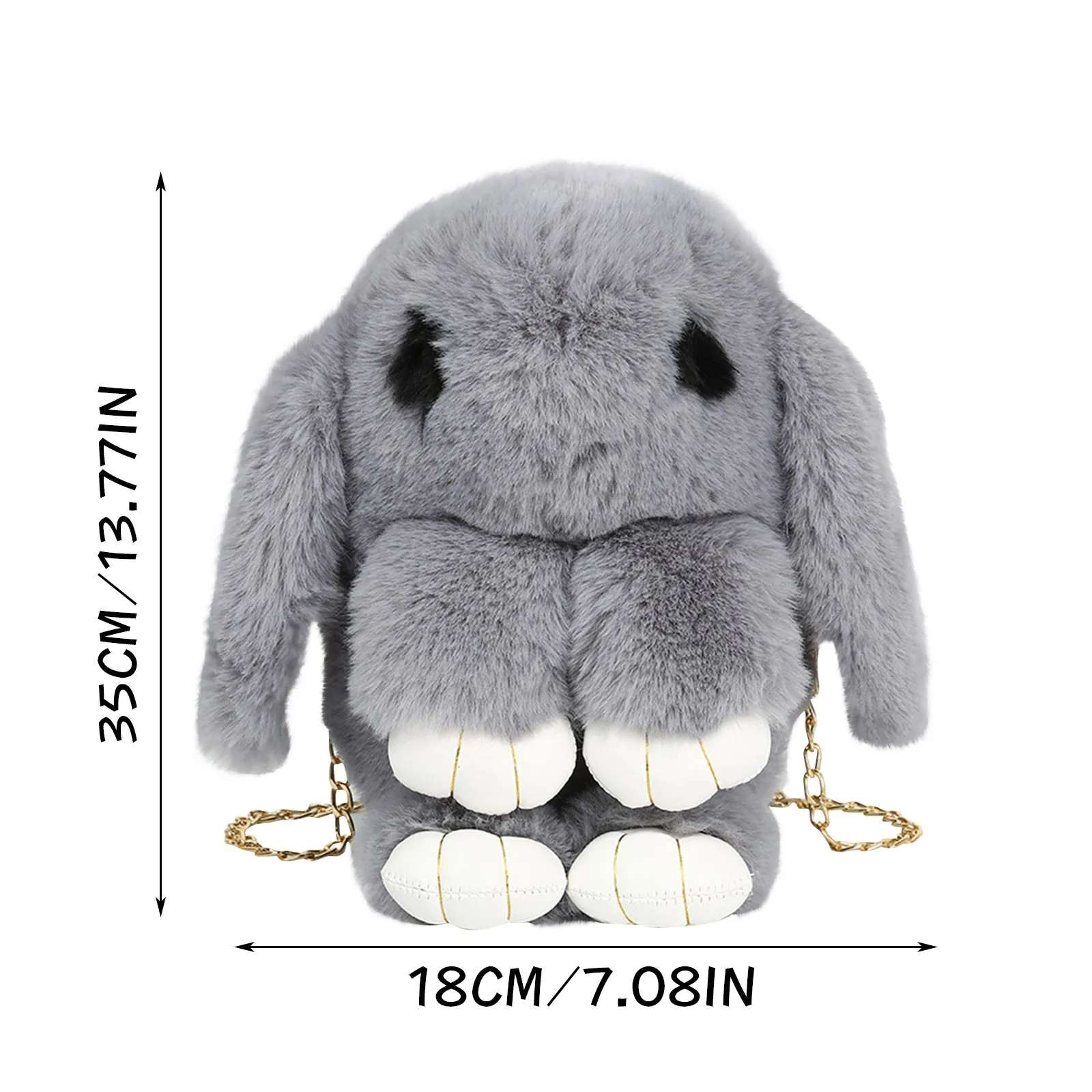 Cute Plush Rabbit Single Shoulder Bag Crossbody Bags Japanese Bunny Stuffed Rabbit Toy Children School Backpack Kids Gift Toys