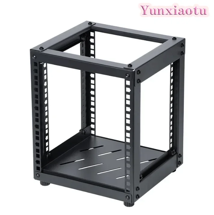 10 Inch 10U Open Desktop Network Rack, Open Frame Server Rack for NAS Router Switch Home Network Equipment Storage