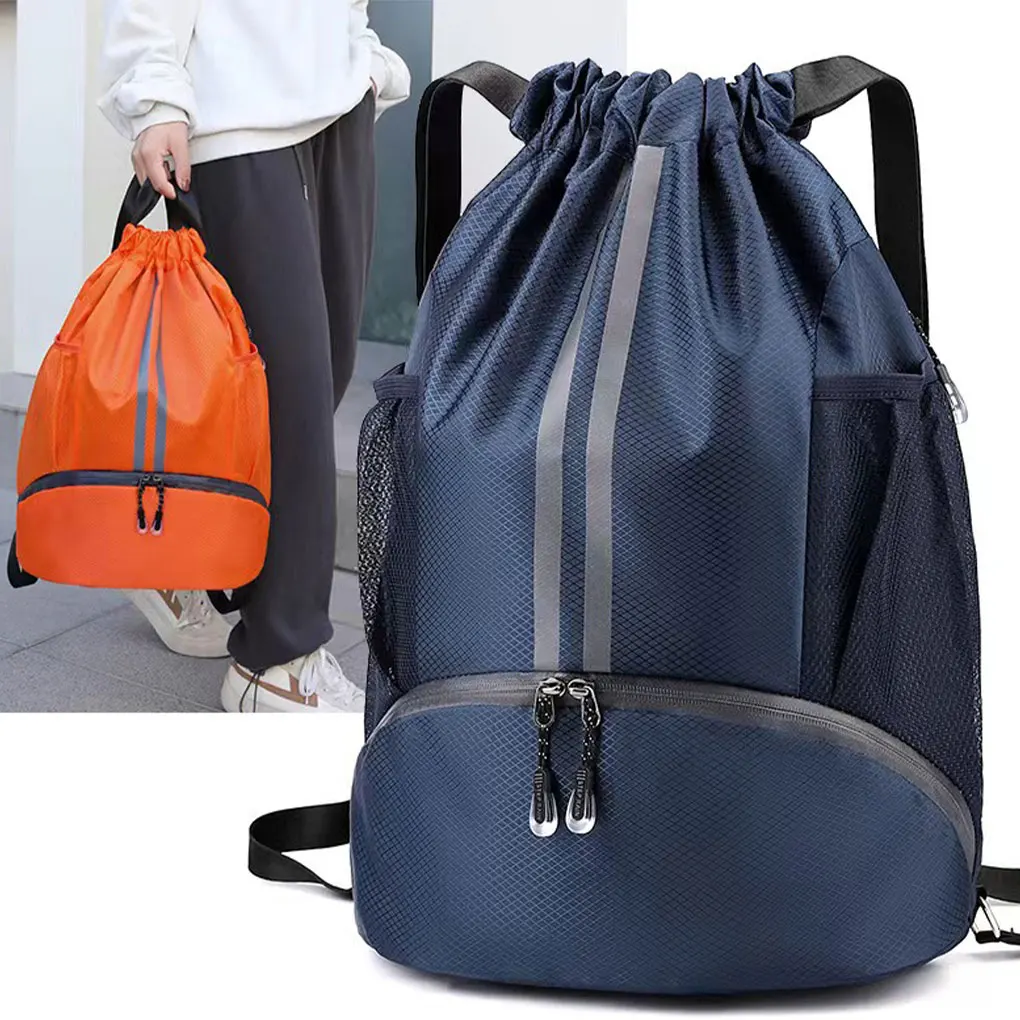 Borsa Fitness in tessuto OxfordCloth zaino leggero Casual borsa sportiva ad alta capacità all'aperto borsa da basket multifunzionale