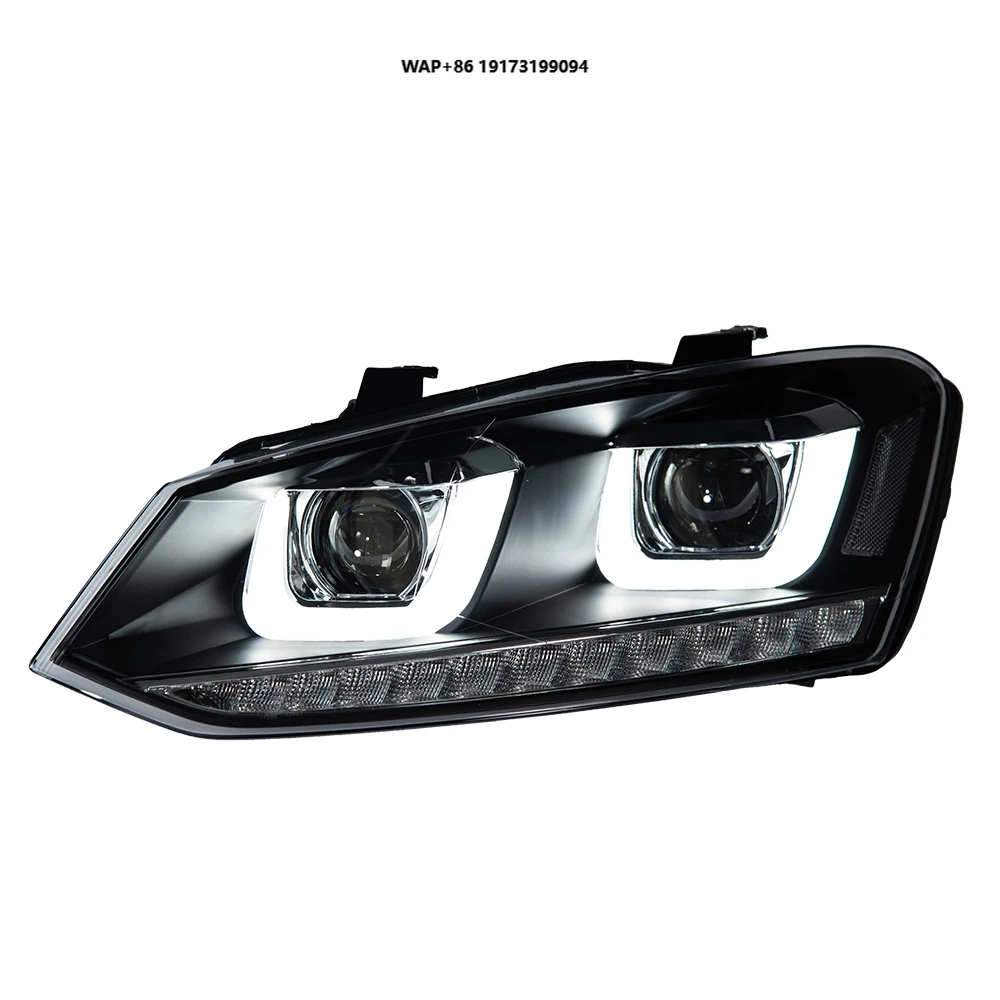 

Head Lamp for VW Polo LED Headlight 2011-2018 Headlights POLO DRL Turn Signal High Beam Angel Eye Projector Lens