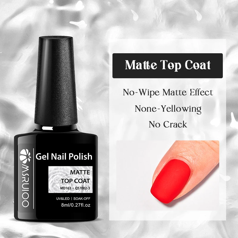 3 PC ฐานเจล NO-WIP Matte TOP Coat เล็บเจลชุดเล็บยาวนาน Soak Off UV LED เจลสําหรับเล็บเล็บ