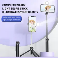 Selfie Stick Tripod Mini Extendable 3 in 1 Selfie Stick with Bluetooth Remote Portable Handheld Mini Live Broadcast Bracket