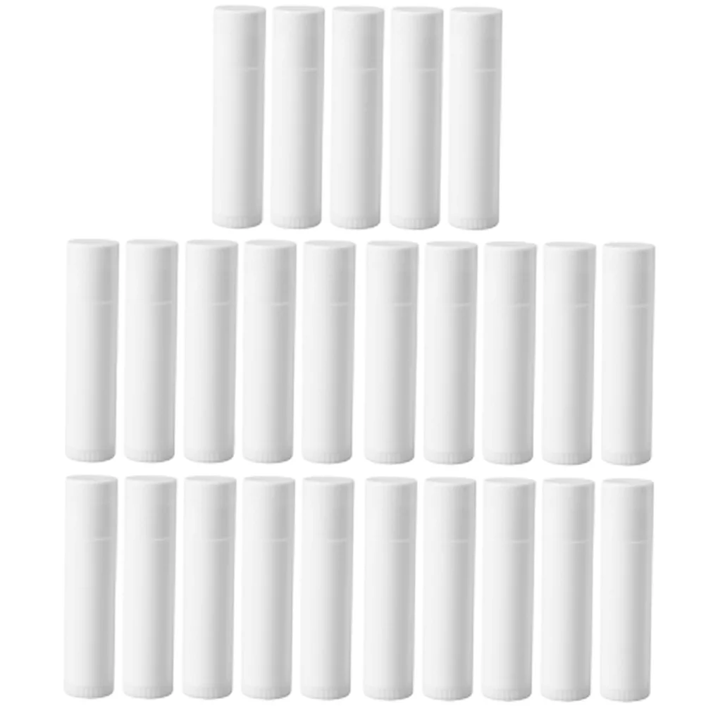 

30Pcs Lip Balm Tubes Eco-Friendly Material White Durable DIY Storage Tubes Lip Pomade Containers for Makeup Craft Accessories