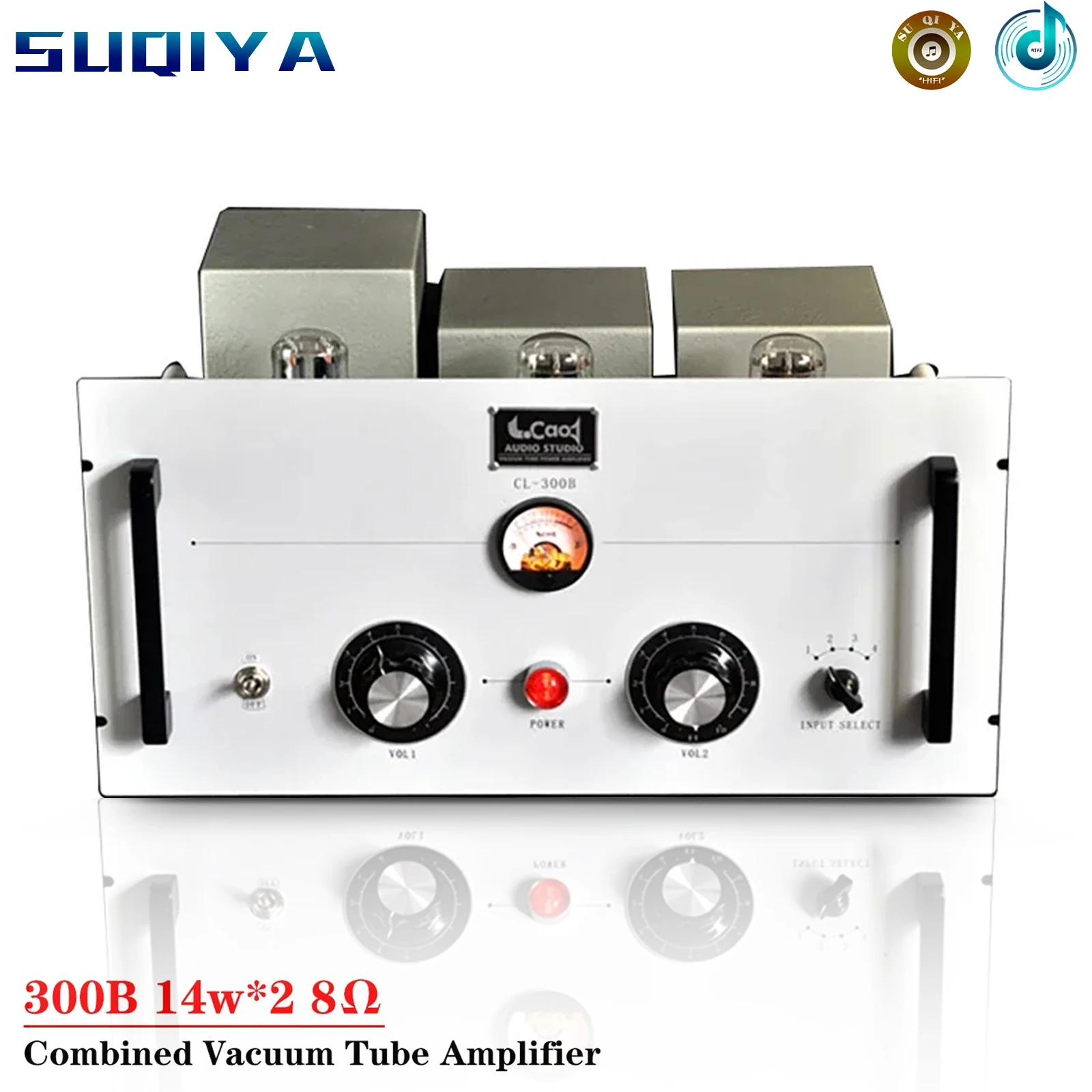 

14w*2 300B Combined Vacuum Tube Amplifier High Power Low Distortion Sound Warm Vu Meter Single Ended HIFI Amplifier Audio