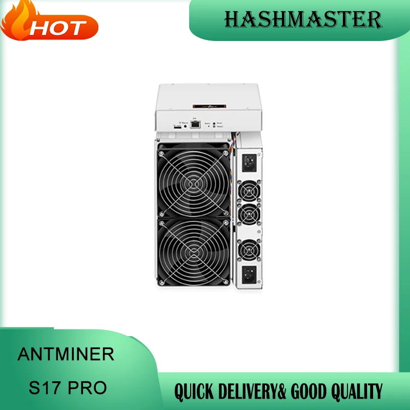 

Hot Selling Antminer S17 Pro 50T/53T Bitcoin Mining Machine Bitmain S17pro Miner