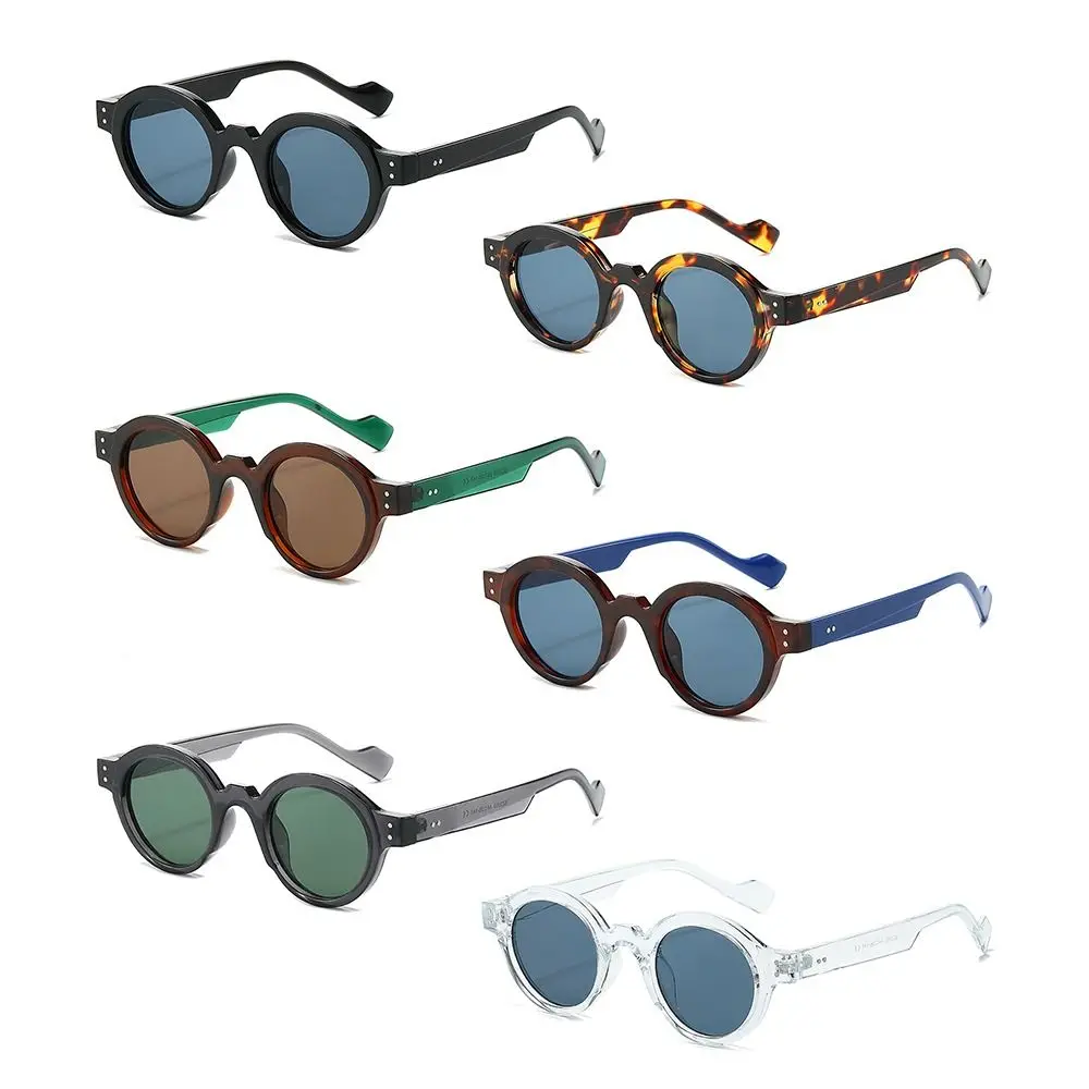 

Double Color Round Sunglasses Fashion Clear Lens Rivets Decoration Y2K Glasses UV400 Retro Sun Glasses for Women & Men