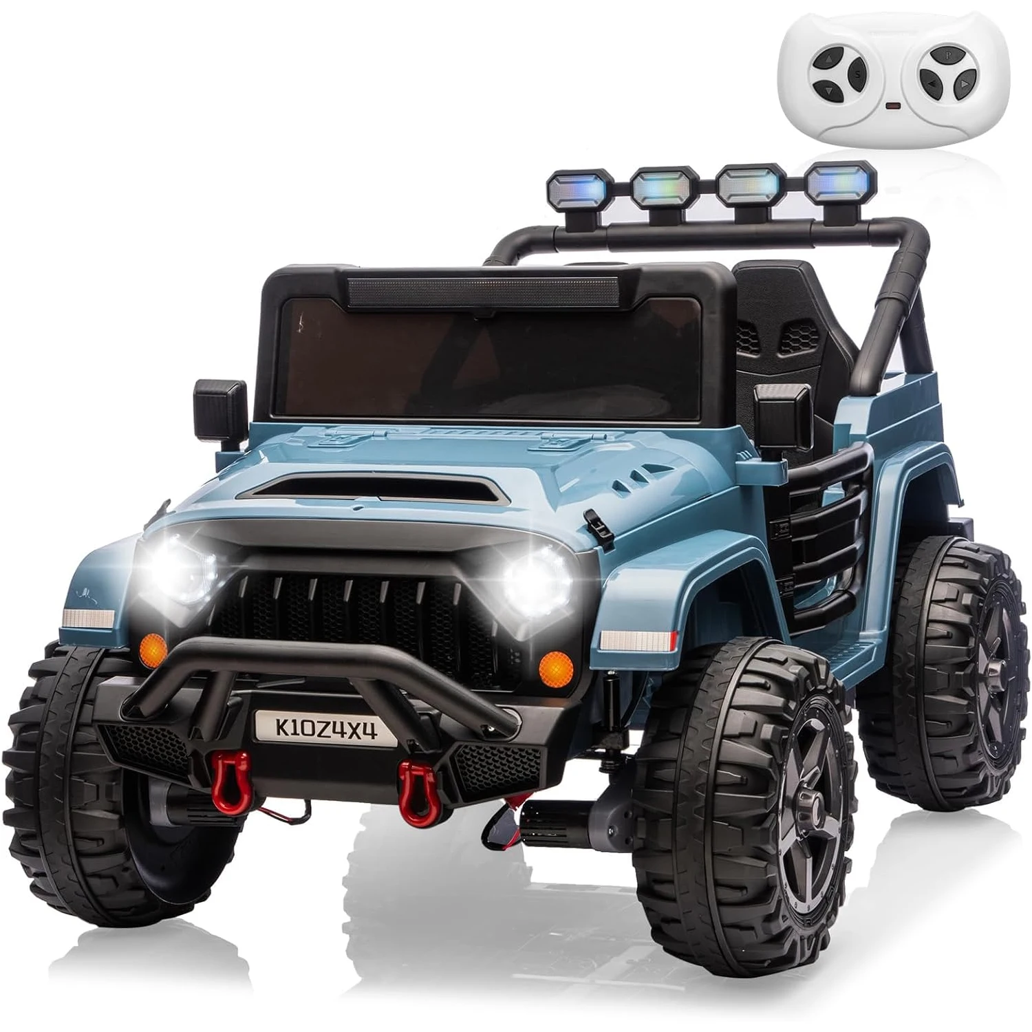 Giocattoli da corsa elettrici 24V con telecomando, 4WD/2WD, 3 velocità, luci a LED, Bluetooth, auto elettrica per bambini piccoli 3-8 anni