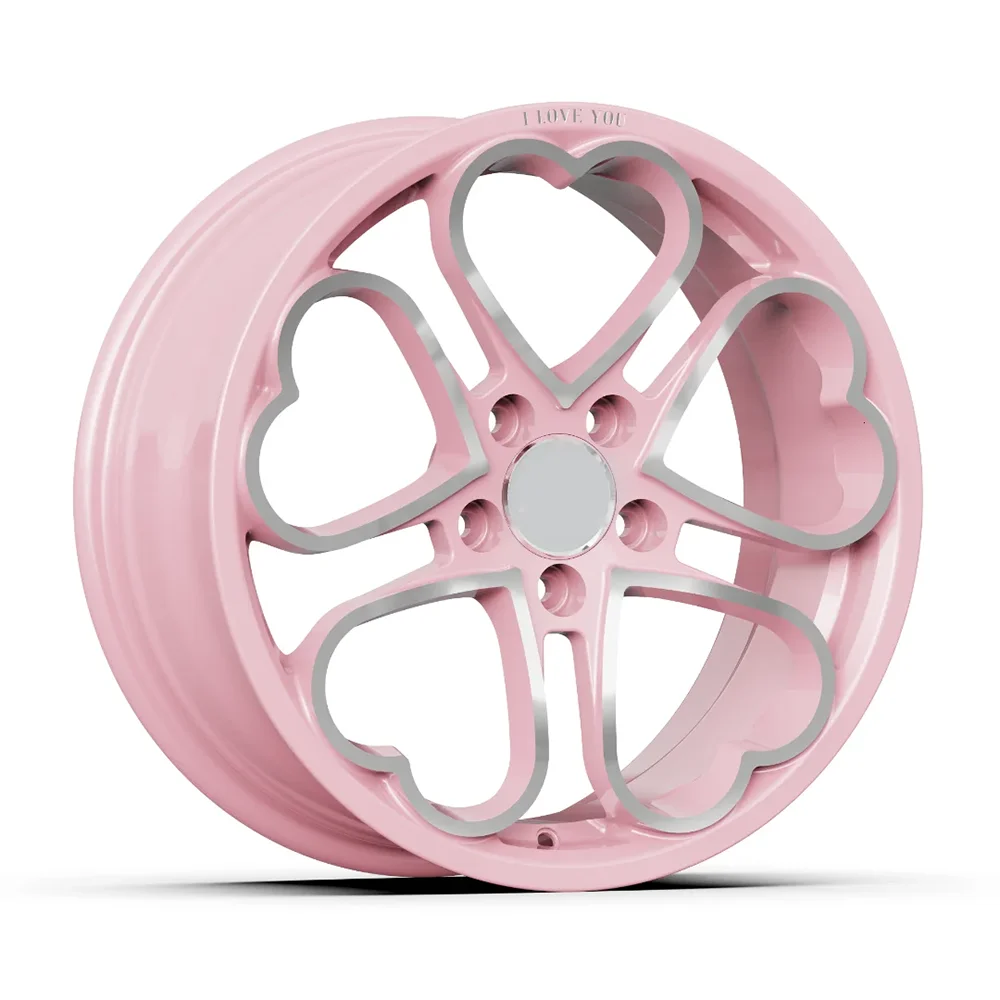 Forged Heart Wheels and Rims in Pink Black Chrome for Honda CivicLove Inspired Designs , 100% tested well