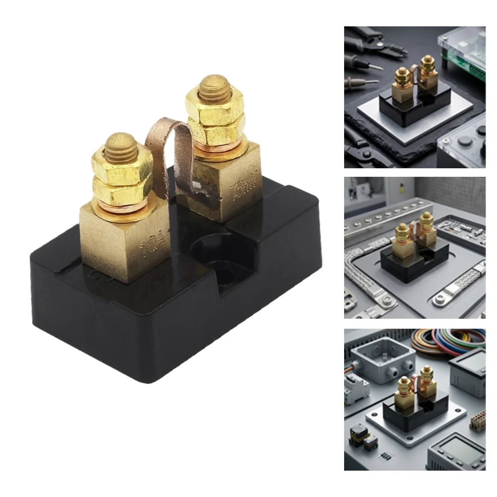 FL-15 20A DC Shunt Resistor 0.25 Class Accuracy For RV Solar Battery Monitor Low Heat Generation Durable= Brass Copper