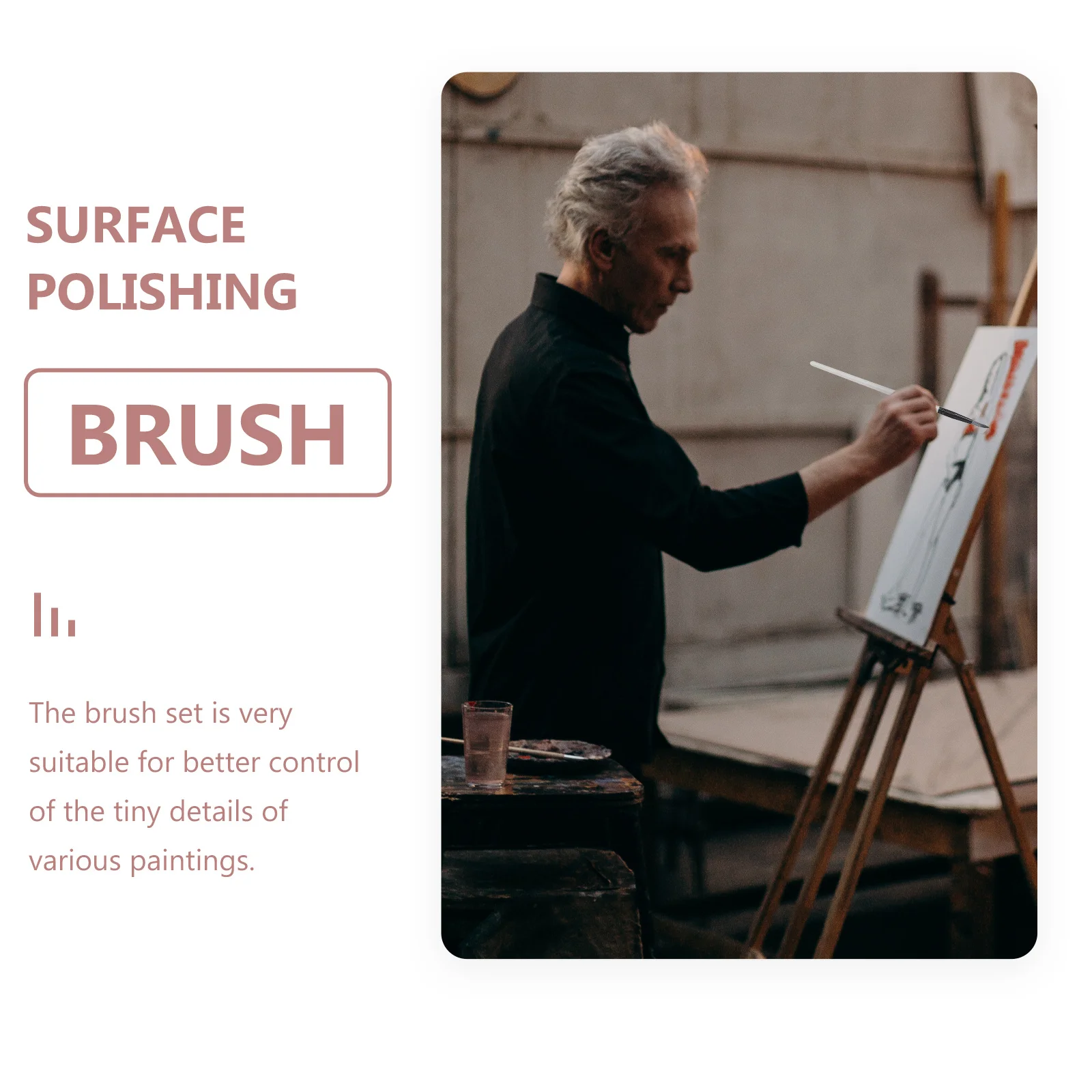 

1Set Oil Painting Brush Set Nylon Hair Wooden Handle Durable Portable Painting Tools for Watercolor Drawing Art