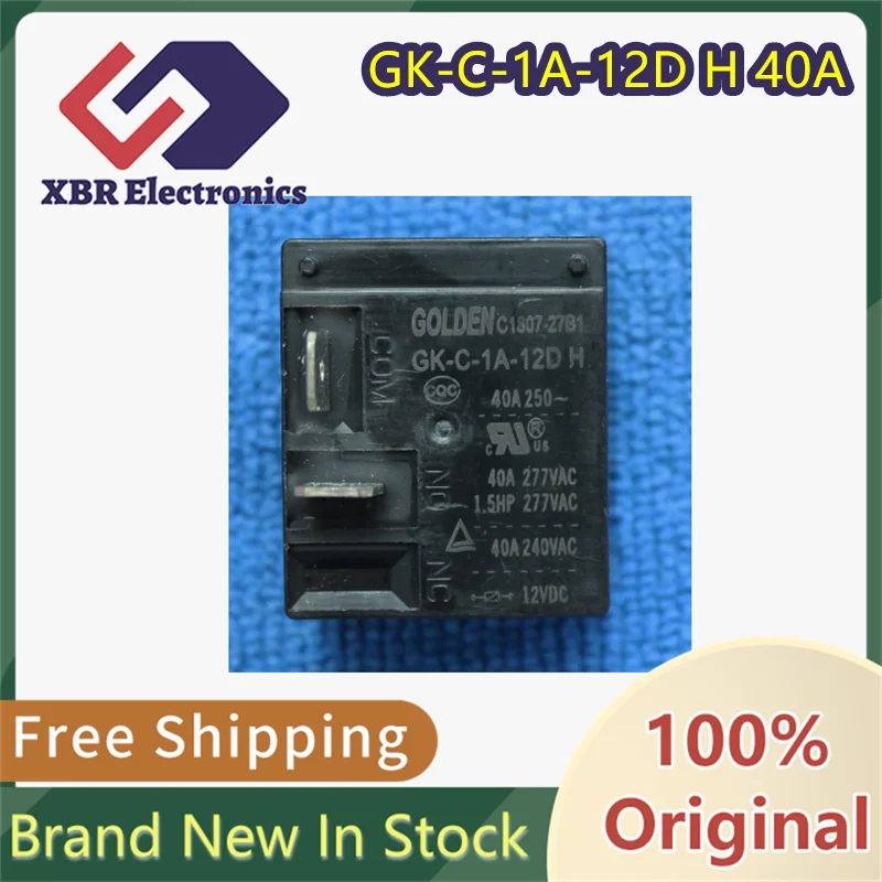 

(5/50 pieces) GK-C-1A-12D H 40A 4-pin dual-plug water heater relay Brand new genuine original product In stock Free shipping