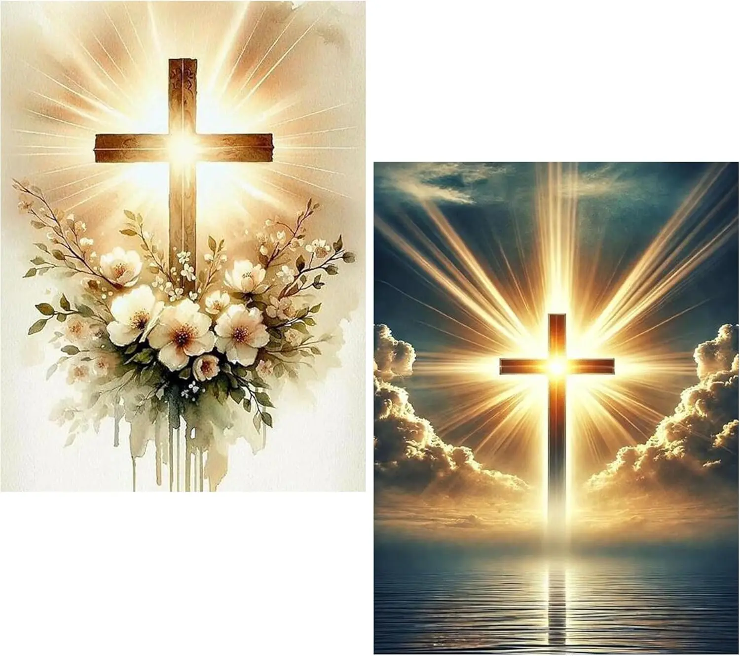 

Набор для алмазной вышивки KUFWKEY, 2 шт., с религиозными мотивами, для взрослых, 5D алмазная вышивка с изображением Иисуса Христа, для начинающих