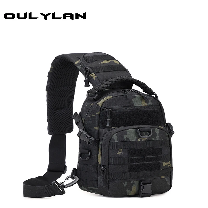 

Outdoor Cycling Chest Bag Casual Men's Tactical Hiking Bag Waterproof Shoulder Backpack Multi-purpose Small Cycling Storage Bag