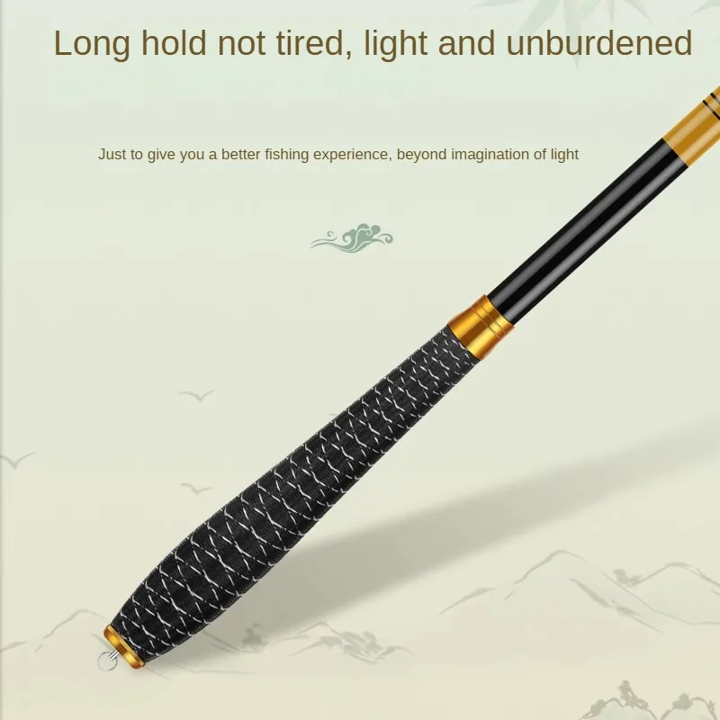 JZL 19/28 Tune Imitation Bamboo Hand Rod Ultralight Fishing Rod Crucian Carp Hand Rod Super Hard Vara De Pesca