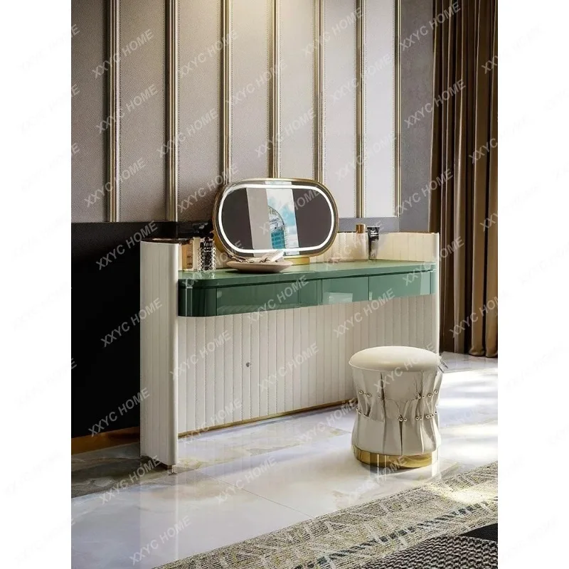 XX Light Luxury Dresser Bedroom New Master Bedroom Solid Wood Modern Simple High-end Makeup Table At The End Of The Bed