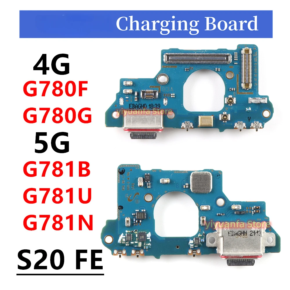 USB-порт для зарядки, гибкий кабель, разъем для Samsung Galaxy S20 FE 4G 5G G780 G780F G781 G781B микрофон