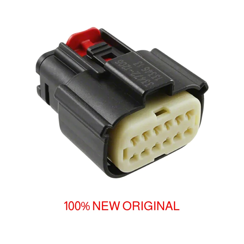334721206,MX150 Mat-Sealed Female Connector Assembly,12P,PCB Header Connector,Waterproof Plastic Housing,334721201