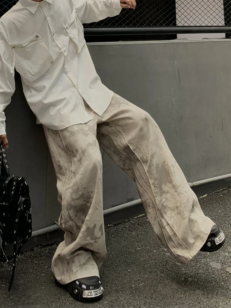 

Rushed Cargo Pants Men Baggy Mops Hip Hop College All-match Functional Techwear Personality Pantalones Aesthetic Stylish Daily