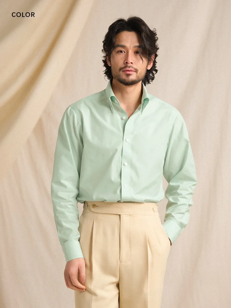 Cultum Italian Sle Long Sve irt Men's Casual Button-Up Cotton Modal Anti-Wrinkle Iron-Free Breathable Slim Fit Busines...