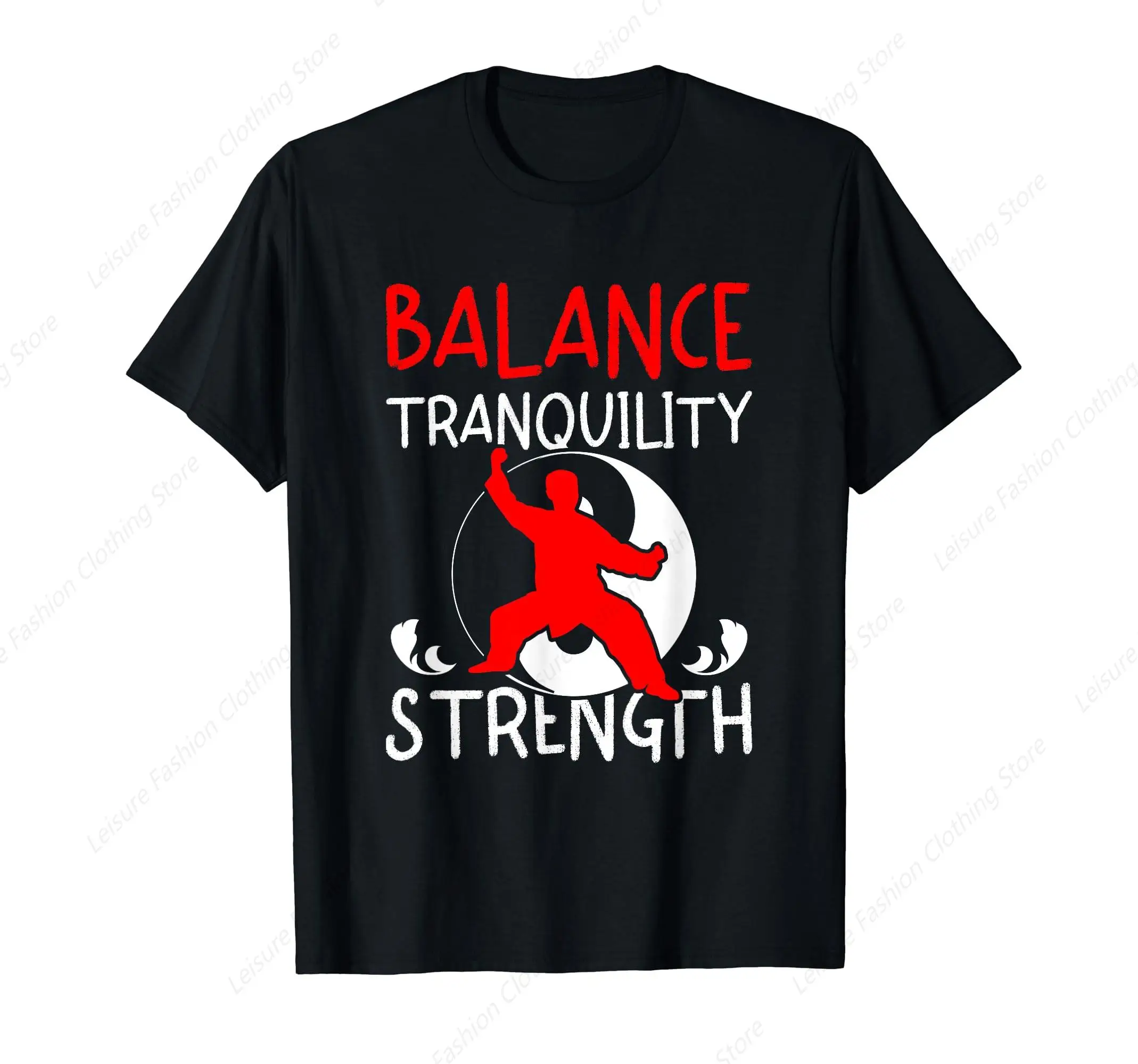 Balance quietness Strength Tai Chi t-shirt Summer uomo donna Cotton Tee abbigliamento Unisex