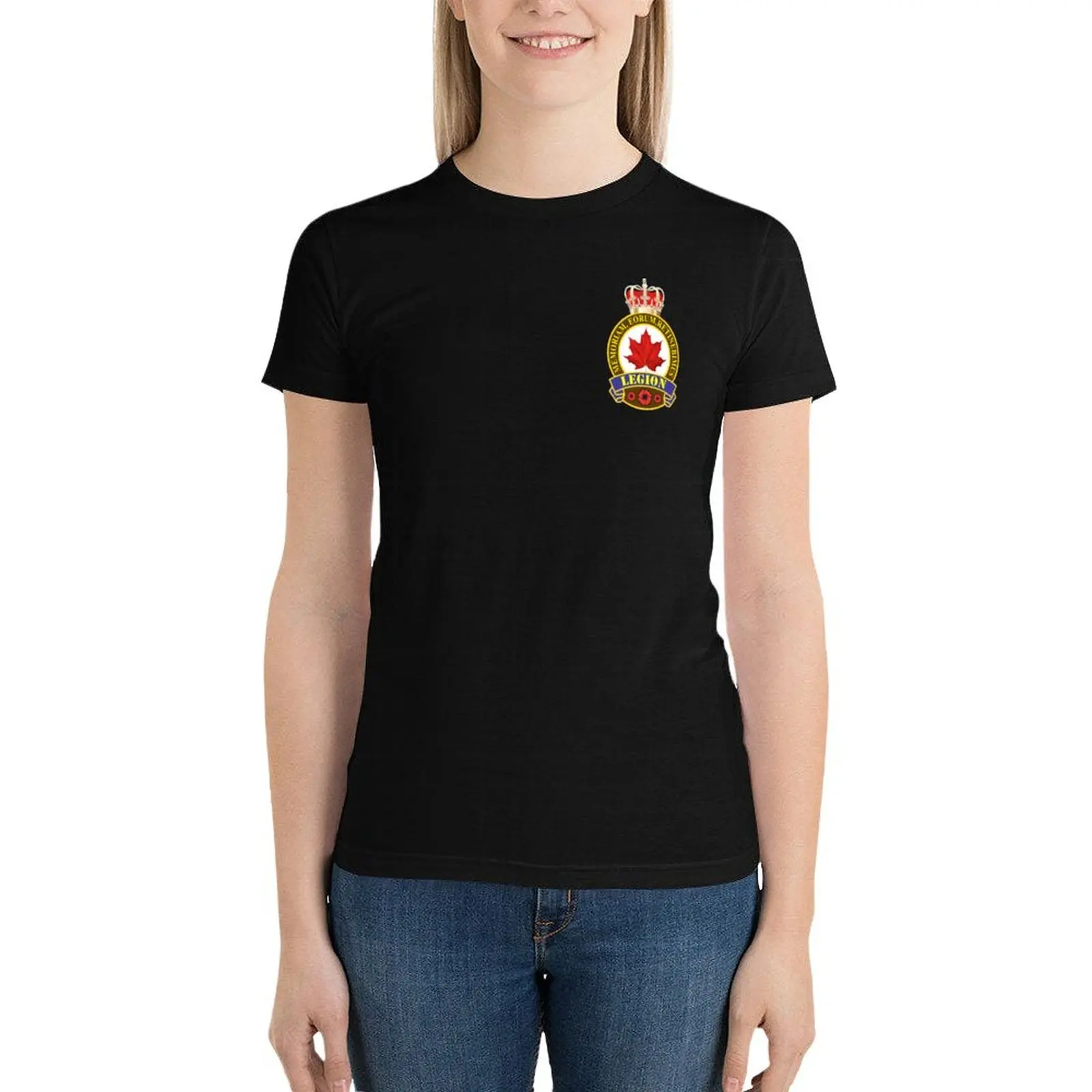 legion royal canadian legion T-Shirt cute tops shirts graphic tees tops plus size tops black t-shirts for Women